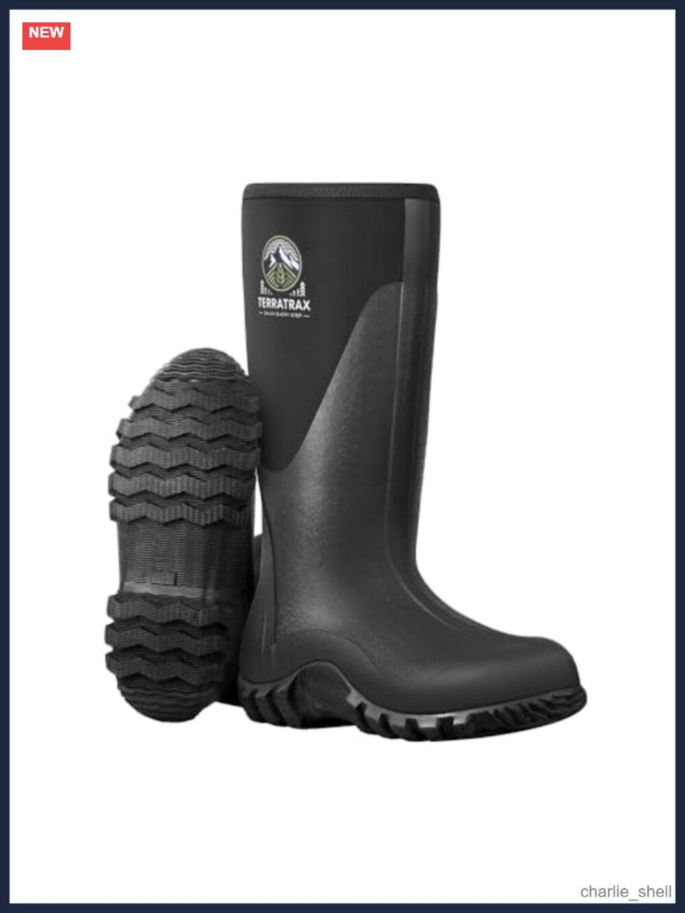 Waterproof Rubber Neoprene Insulated Rain Boots Mid-Calf Work